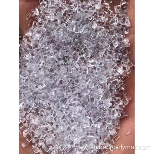 Transparent polycarbonate plastic particles